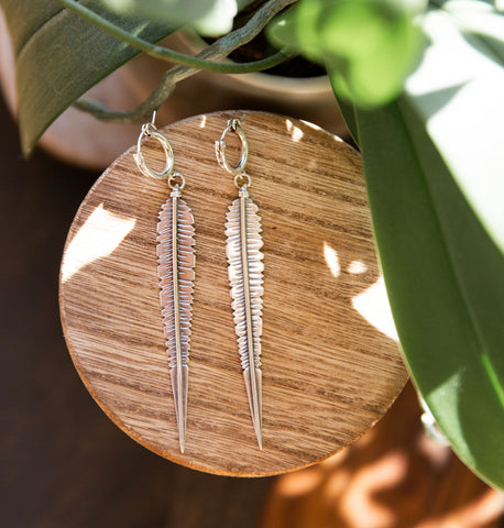 Feather Dangle Earrings