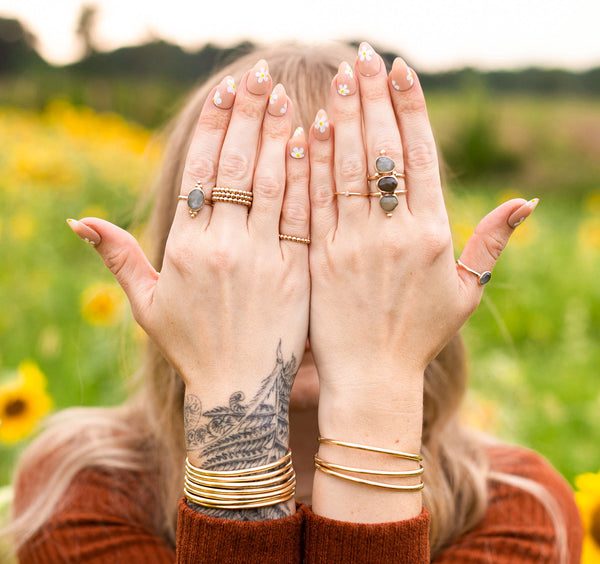 Plain Gold Beaded Band