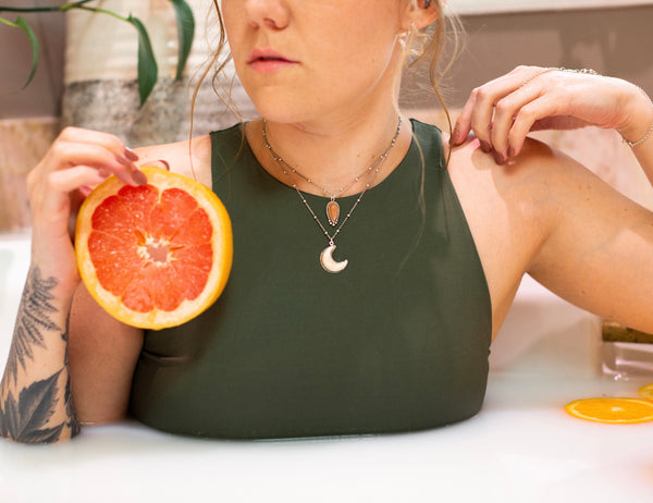 Hammered Moon + Star Stud Earrings