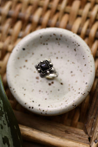 Stamped Onyx Ring