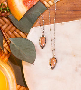 Peach Moonstone Adorned Necklace