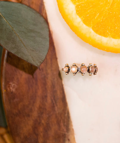 Nomad Peach Moonstone Ring