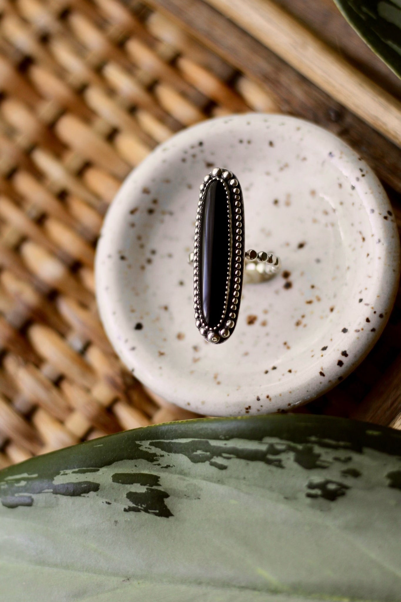 Adorned Onyx Ring