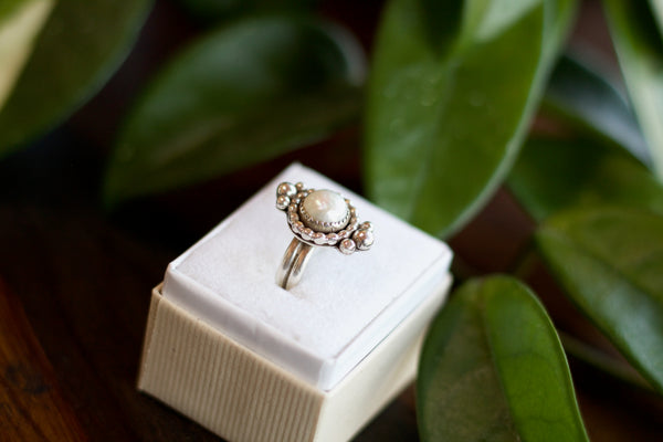 In Orbit Pearl Ring