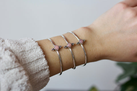 Pink Opal Cuff Bracelet