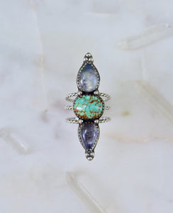 Cumpas Turquoise + Moonstone Ring