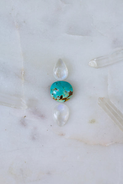 Cumpas Turquoise + Moonstone Ring