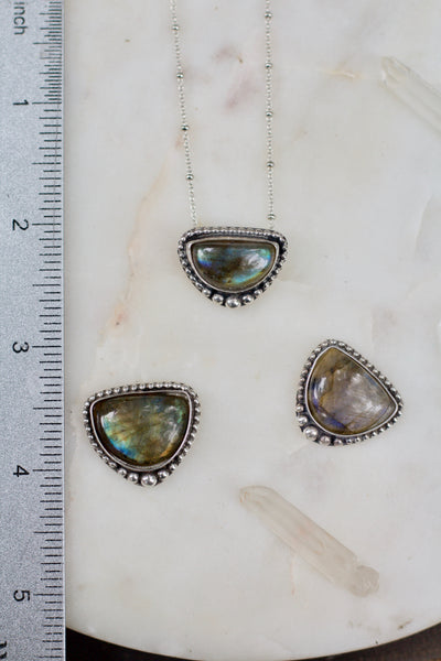 Labradorite Half Moon Necklace