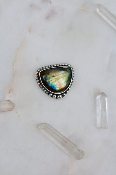 Labradorite Half Moon Necklace