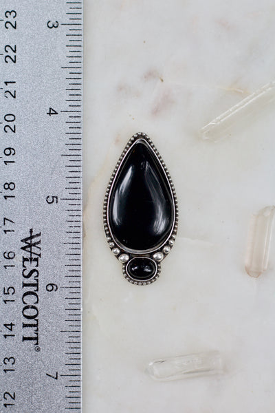 Adjustable Onyx Ring