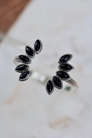Onyx Open Cuff Bracelet