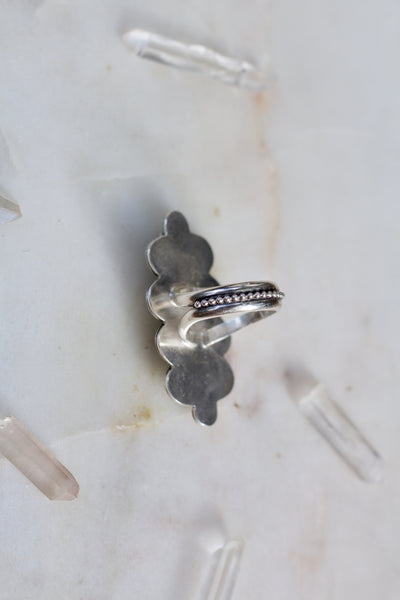 Tyrone Turquoise Stamped Ring