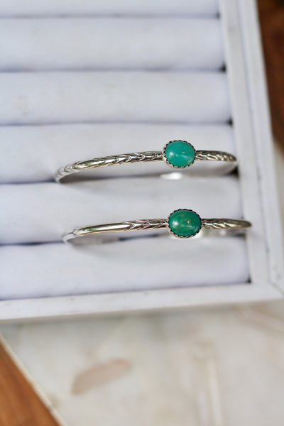 Stamped Turquoise Cuff Bracelet