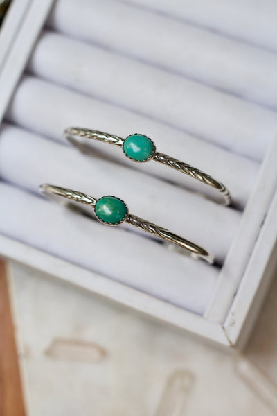 Stamped Turquoise Cuff Bracelet