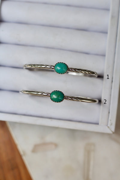 Stamped Turquoise Cuff Bracelet