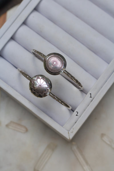 Stamped Concho Cuff Bracelet