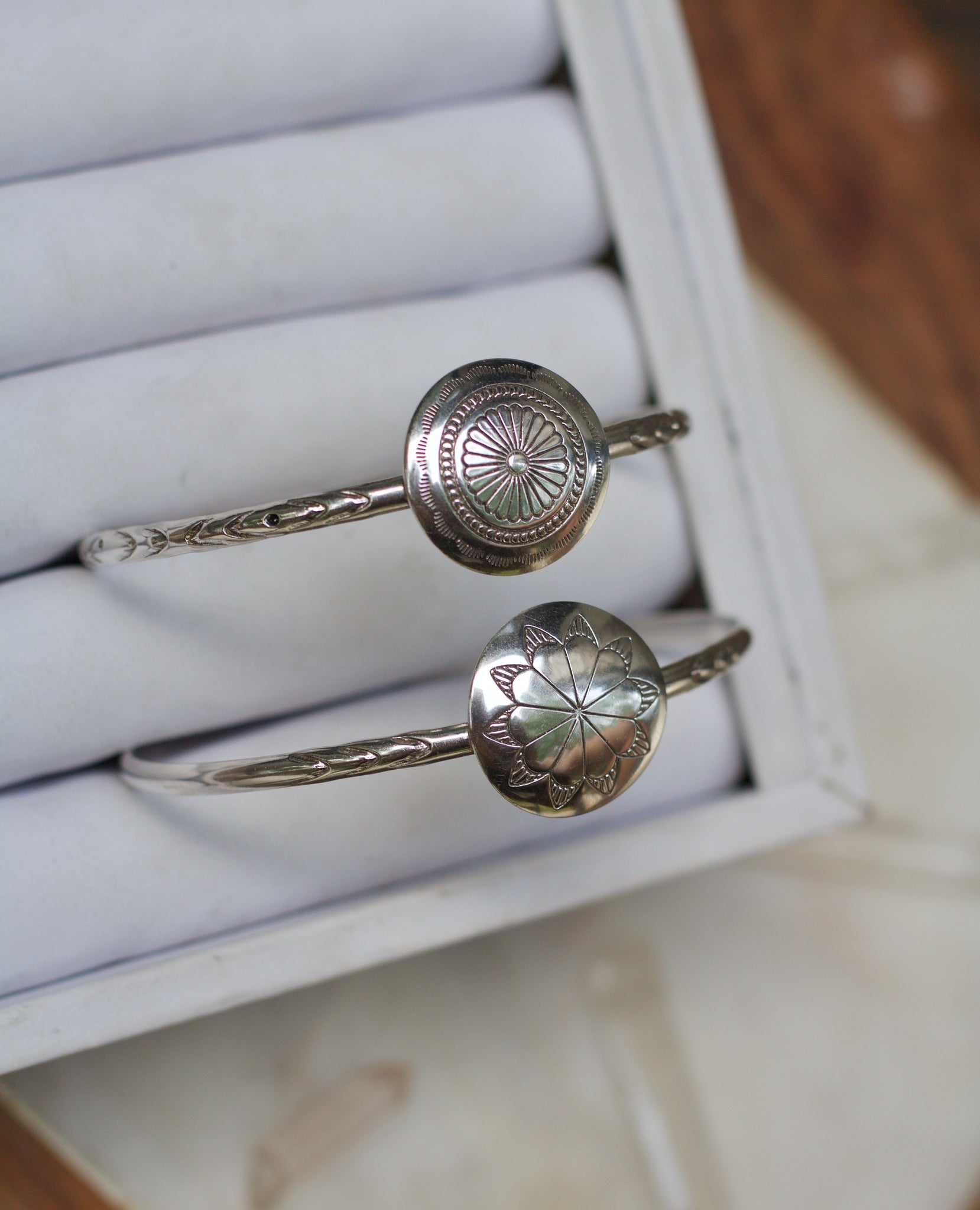 Stamped Concho Cuff Bracelet