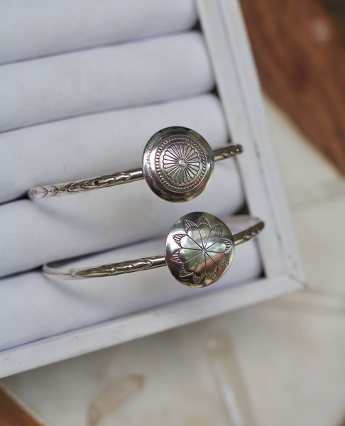 Stamped Concho Cuff Bracelet
