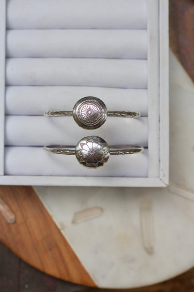 Stamped Concho Cuff Bracelet