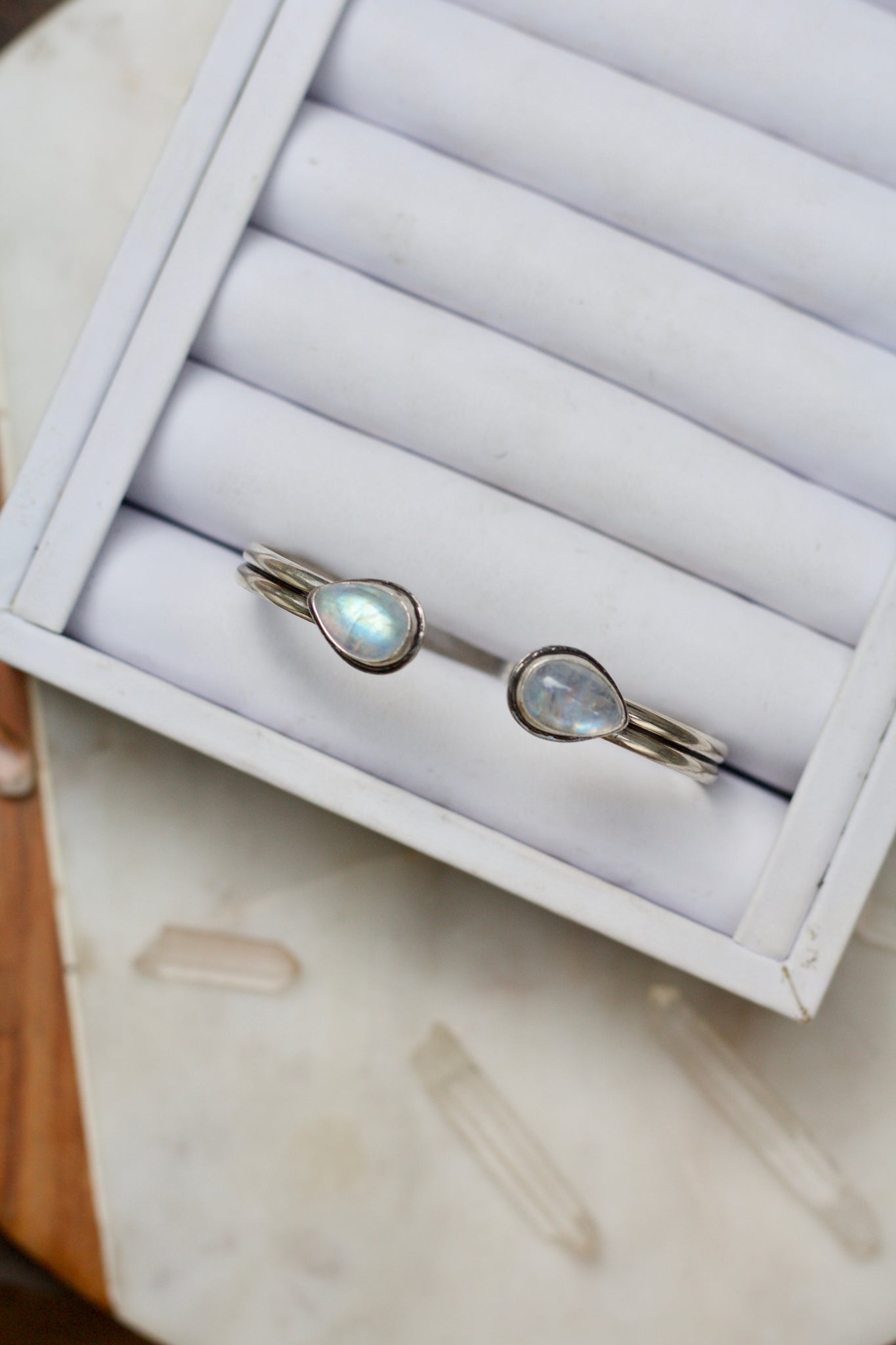 Moonstone Open Cuff Bracelet