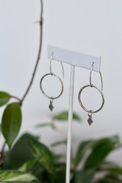 Dainty Hammered Hoop Earrings