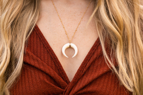Golden Crescent Necklace